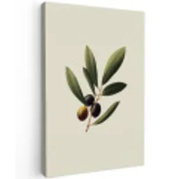 Olijftak - Donkergroen - Olijven Tuinposter op houten frame 2 cm dik klein -3d