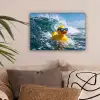 Badeend - Stoer - Golven canvas 2cm klein -sfeer1