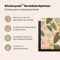 Patroon - Bloemen - Kleurrijk Inductie beschemer met haakjes klein -ky-usp-de