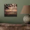 Kerstdecoratie - Houten - Dennenappel - Bruin aluminium wit klein -sfeer2