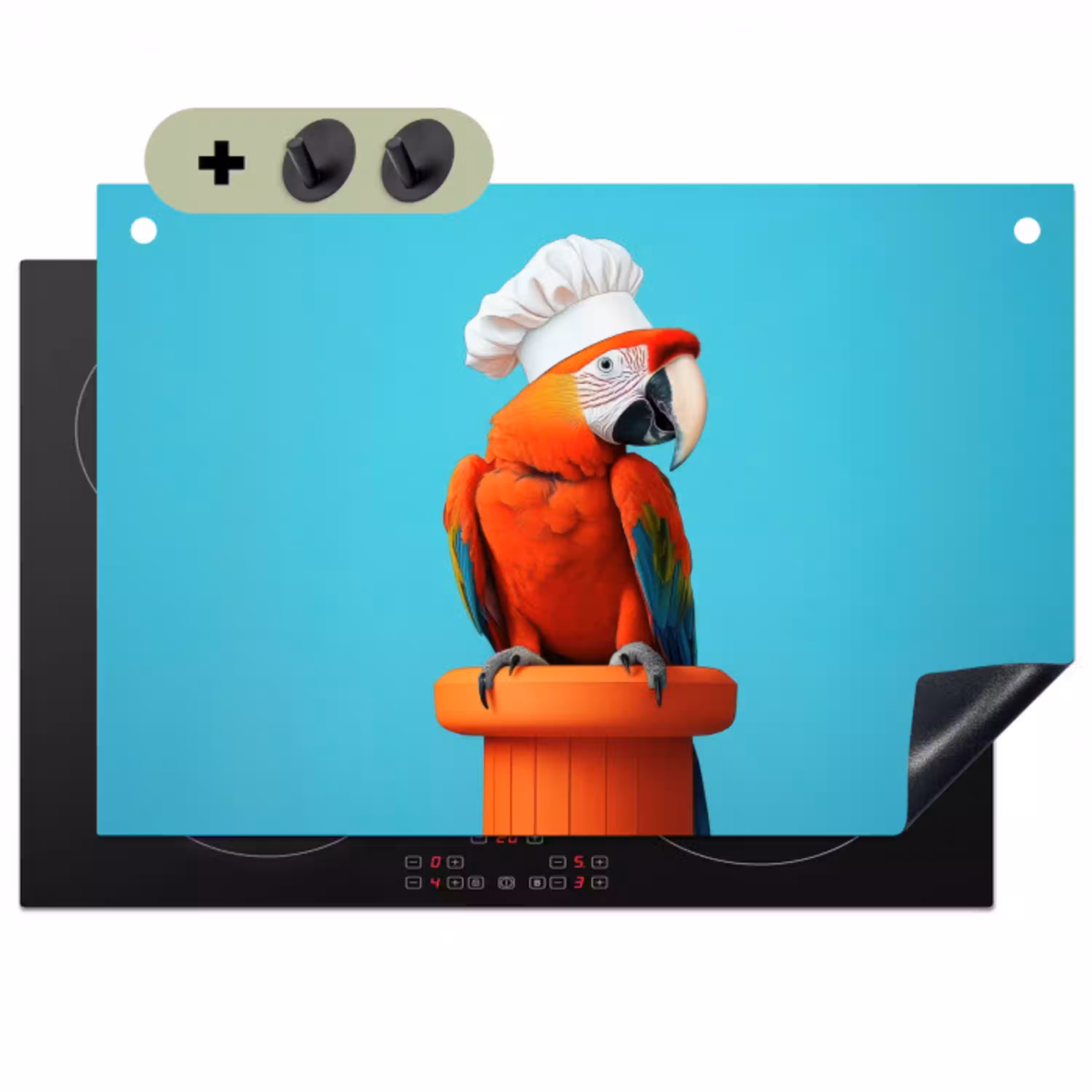 Ara - Koksmuts - Sokkel - Grappig Inductie beschemer met haakjes klein -3d