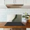 Japandi - Groen - Abstract - Modern keuken achterwand spatscherm klein -sfeer2