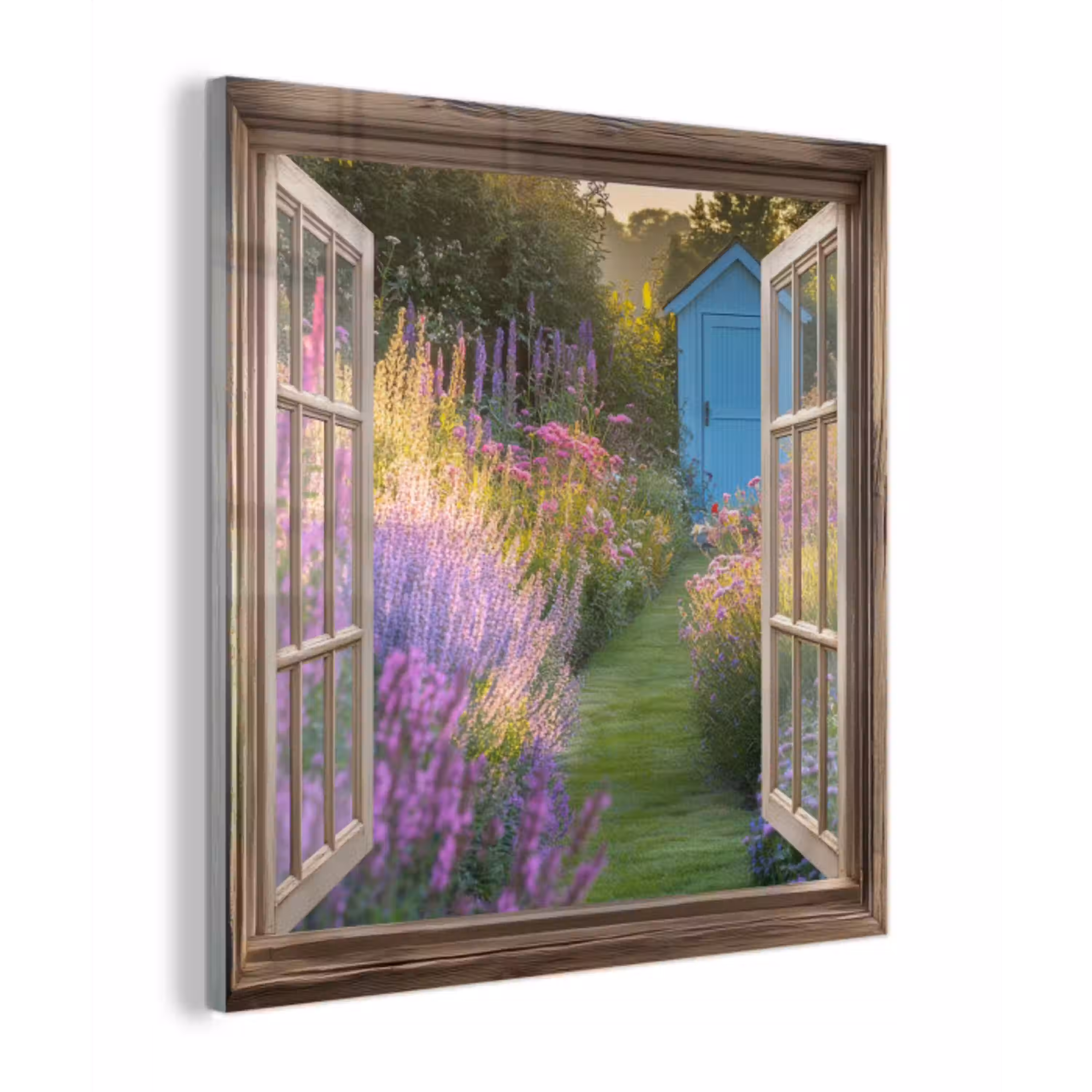 Doorkijk - Bloemen - Raam - Natuur plexiglas 5mm klein -z3d