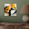 Geel - Abstract - Modern - Vormen aluminium wit klein -sfeer2