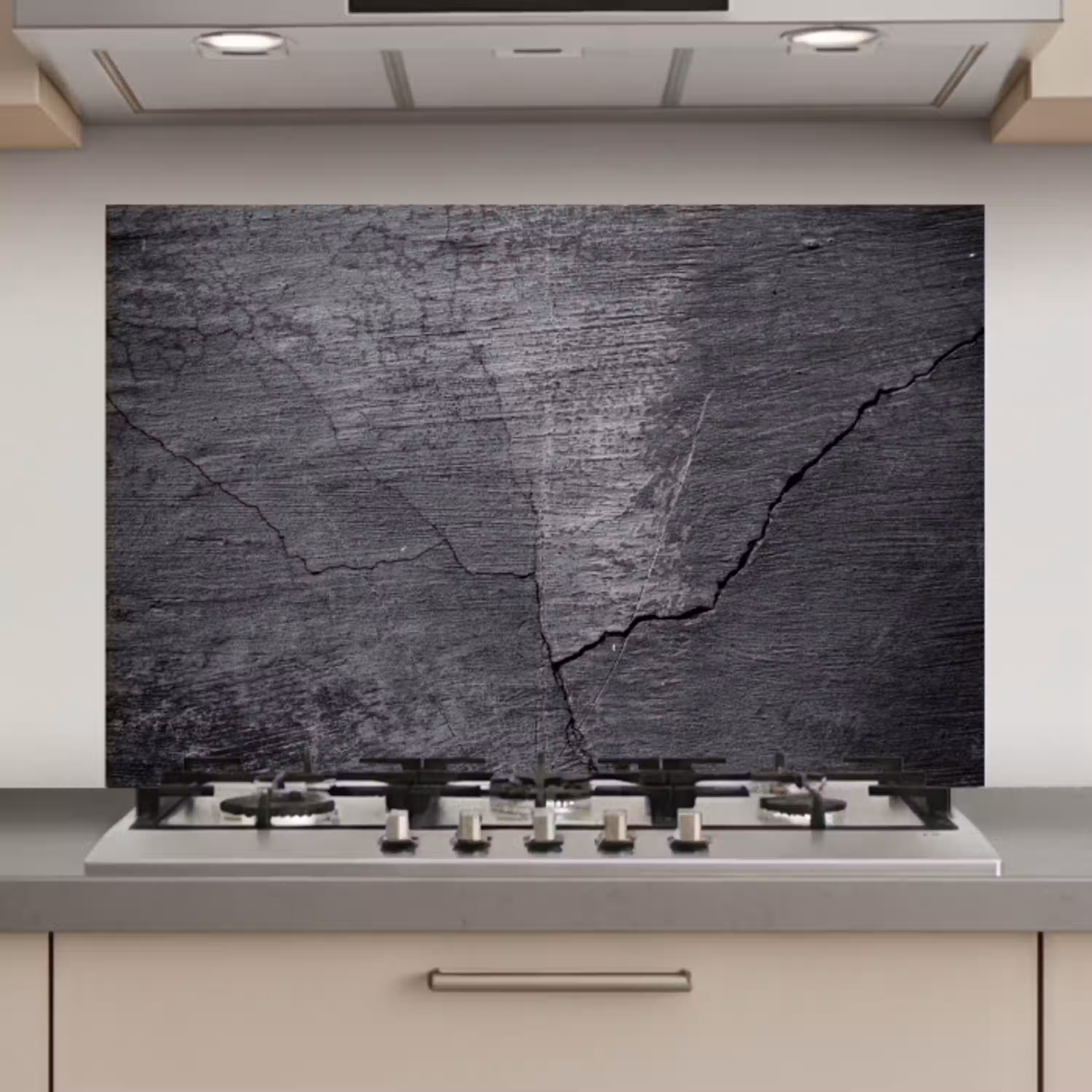 Beton - Zwart - Scheur keuken achterwand spatscherm klein -3d_website