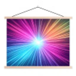 Abstract - Light - Burst - Modern - Colorful textielposter latten blank klein -3d