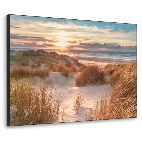 Duin - Planten - Zonsondergang - Strand - Zee Textielframe - compleet frame klein -3d