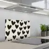 Hartjes - Zwart - Beige keuken achterwand spatscherm klein -3d_schuin