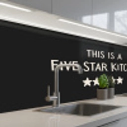 This is a five star kitchen keuken achterwand 2 middel -3d_schuin