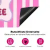 More coffee - Roze - Paars - Strepen - Mok Inductie beschermer vinyl 3mm klein -zzzzzzz-lf-onderkant