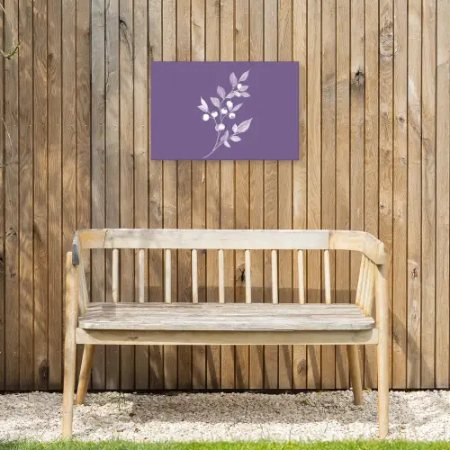 Tak - Sierlijk - Bladeren - Minimalistisch Tuinposter op houten frame 2 cm dik klein -sfeer4