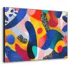Vormen - Abstract - Stippels - Blauw Textielframe zwart klein -3d