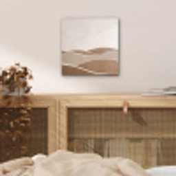 Abstract - Golven - Modern - Beige aluminium wit klein -sfeer3
