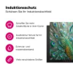 Pauw - Veren - Blauw Inductie beschermer vinyl 3mm klein -zzzzzzz-lf-ups