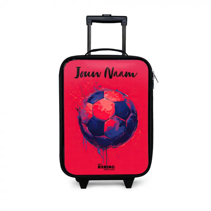 Voetbalvibes - Verf - Blauw - Rood Kinderkoffer - Zwart klein -3d