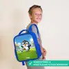 Penalty pinguïn Kinderrugzak - Blauw middel -sfeer3_NL