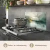 Groen - Modern - Abstract - Goud keuken achterwand spatscherm klein -usp_NL