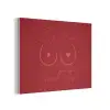 big heart small titties - Hart - Rood PET vilt klein -3d