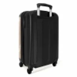 Beige - Marmer - Organisch - Wit NBS - Handbagage koffer - Volwassenen Unisex middel -achterkant