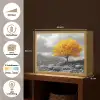 Boom - Geel - Natuur - Zwart wit Light Box met batterij (Wandlamp) middel -USP_websiteoverzichtNL