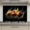 Ui - Groente - Bruin - Water - Zwart keuken achterwand spatscherm klein -3d_website