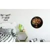 Goud - Bloemen - Kleuren - Vaas Wandcirkel aluminium klein -kinderkamer