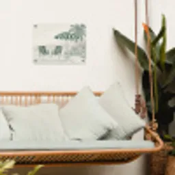 Terras - Illustratie - Groen tuinposter los doek klein -sfeer7