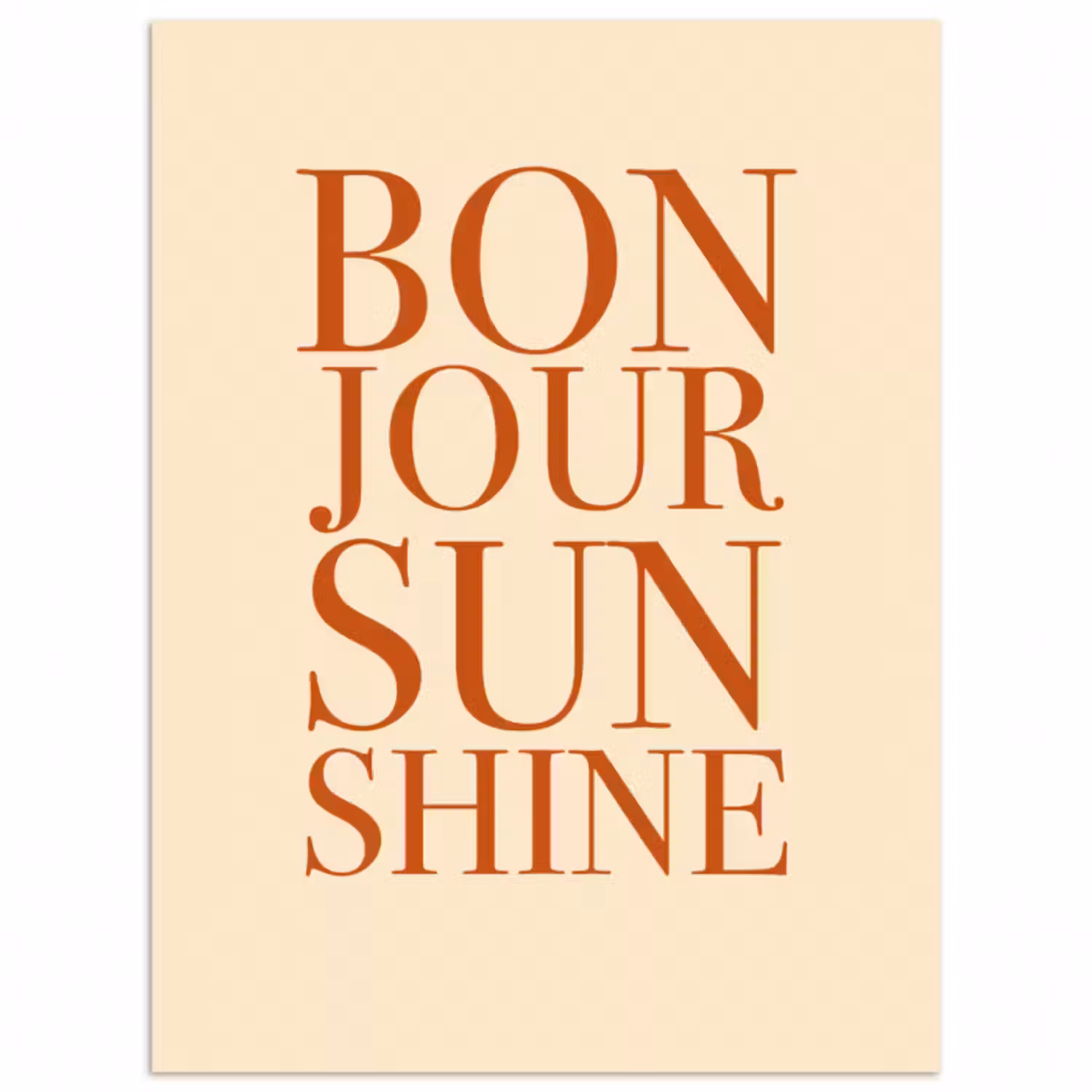 Poster - Orange - Zitat - Sonne
