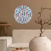 Laarzen - Patroon - Disco Wandcirkel behangsticker klein 186 -sfeer1