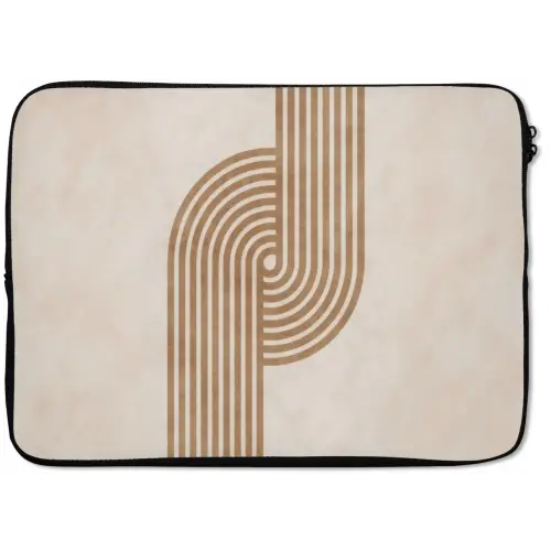 Symmetrische bocht - Koperkleurig laptophoes neopreen klein -zkaufland3dotto