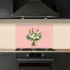 Bloemen - Lint - Kaartje keuken achterwand spatscherm klein -sfeer1