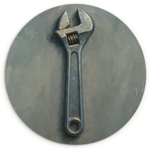 Moersleutel - Gereedschap - Verf Wandcirkel kunststof plaat 5mm dik klein -3d
