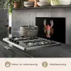 Kreeft - Borduur - Kleurrijk - Bloemen keuken achterwand spatscherm klein -usp_NL