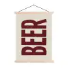 Japandi - Beer - Red - Retro textielposter latten blank klein -3d