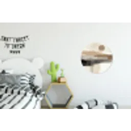 Minimalistisch - Landschap - Dimensie Wandcirkel aluminium klein -kinderkamer