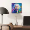 Oude man - Expressief - Kleurrijk aluminium wit klein -sfeer5