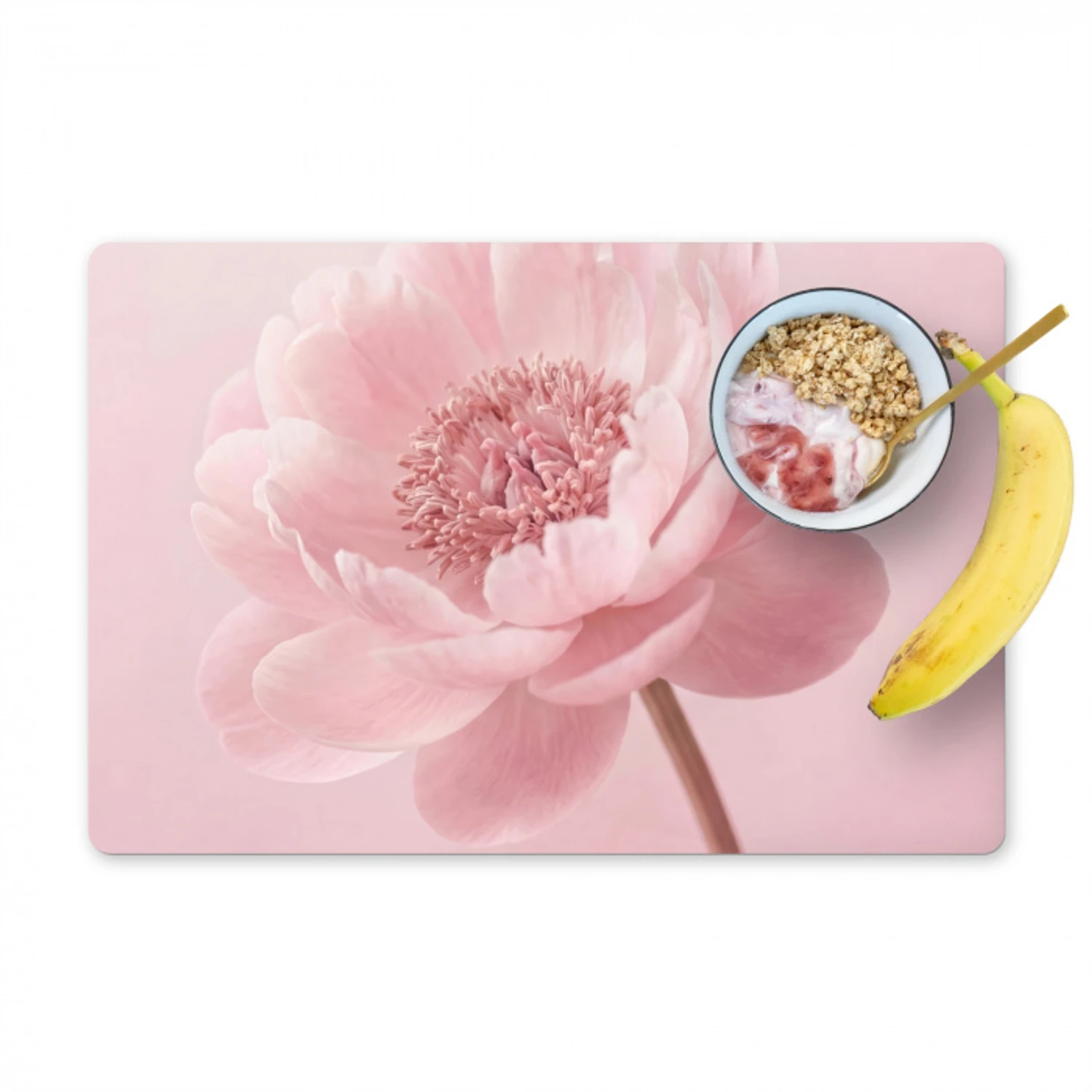 Bloem - Pioenroos - Roze Placemat vinyl groot -zzzproduct_Kitchenyeah-website