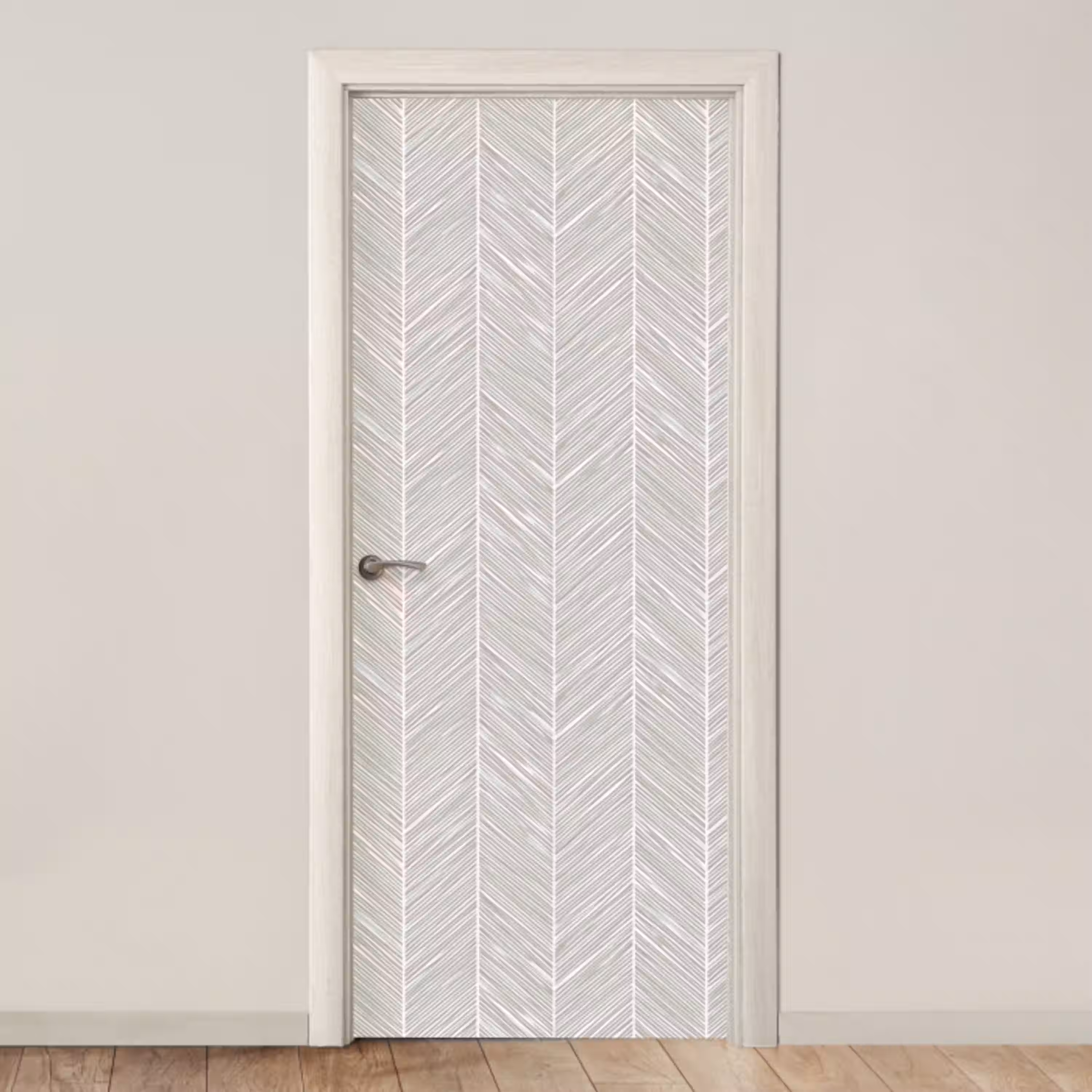 Klassiek - Visgraat - Grijs deurposter klein 289 -3d_beige