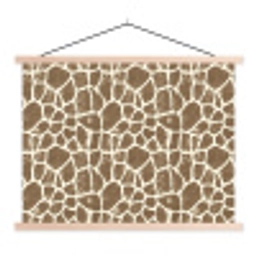 Giraf - Klassiek - Bruin textielposter latten blank klein 122 -3d