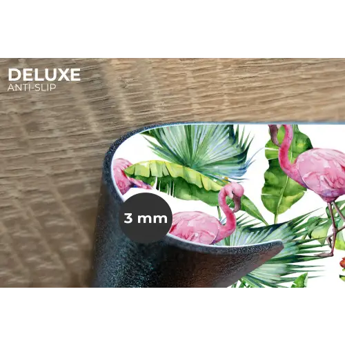 Inductie beschermer - Bladeren - Flamingo - Jungle - Inductiemat Placemat vinyl groot -closeup