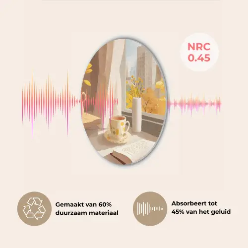 Thee - Boek - Thee - Herfst Akoestische PET Vilt - Rond klein -USP_NL