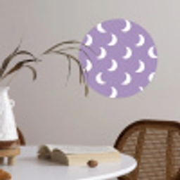 Manen - Patroon - Paars Wandcirkel behangsticker klein 186 -sfeer3
