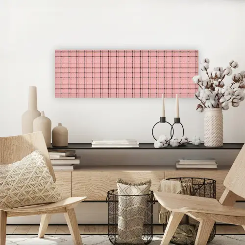 Plaid - Patroon - Gestreept - Roze canvas 2cm klein 828 -sfeer6