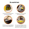 Dream big - Geel - Grafisch Inductie beschermer vinyl 3mm klein -zzzzzzz-td-werking