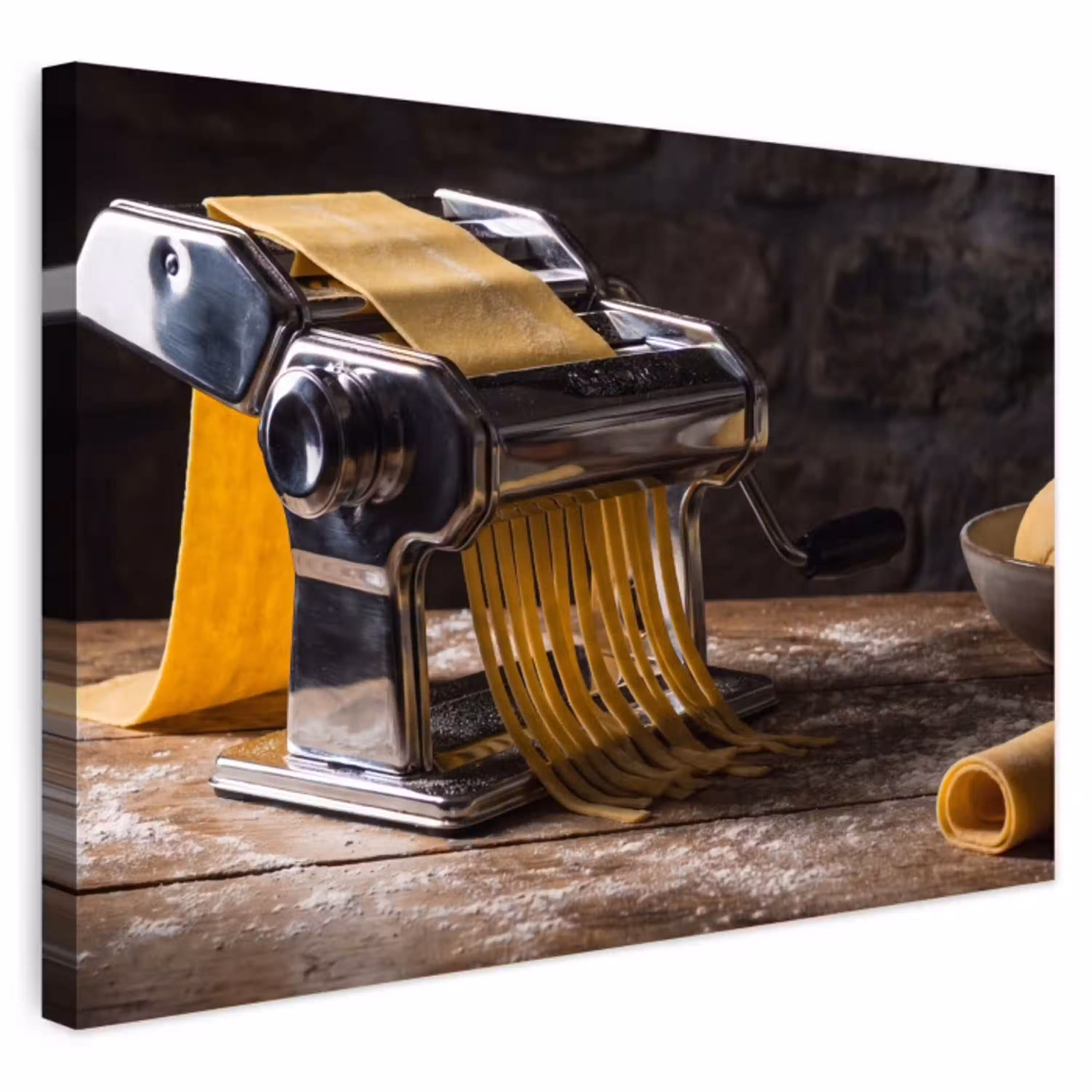 Pasta - Vers - Koken Tuinposter op houten frame 2 cm dik klein -3d
