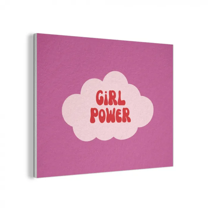 Girl power - Wolk - Roze PET vilt klein -3d