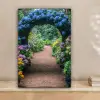 Doorkijk - Bloemen - Hortensia - Pad canvas 2cm klein -sfeer1