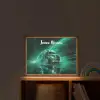 Vrachtwagen - Stad - Groen - Neon Light Box met batterij (Wandlamp kind) middel -sfeer1_kind