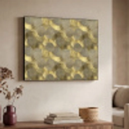Modern - Geometrisch - Goud Textielframe zwart klein 947 -sfeer3