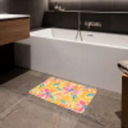 Textuur - Bloemen - Kleurrijk Badmat klein 997 -sfeer3